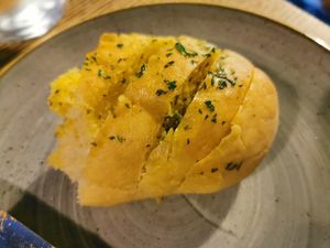 Garlic bread at The Mitre Inn in Tiverton