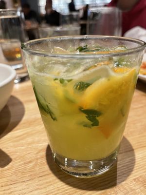 Citrus Skinny Margarita made w/ organic tequila, cucumber and mint  at True Food Kitchen in Annapolis