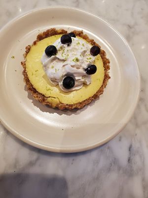 Mango tart with coconut crust at True Food Kitchen in Annapolis