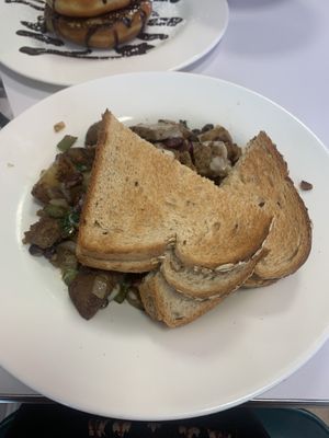 DVD vegan scramble bowl  at Donut Villa Diner in Cambridge