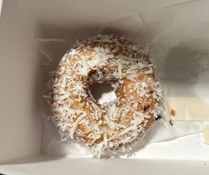 Coconut donut  at Donut Villa Diner in Cambridge