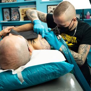 XMartino Tattoox in action at Black Panda Tattoo in Bologna