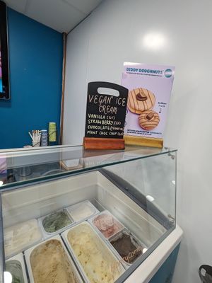 Ice cream, including vegan options at Planet Doughnut in Chester