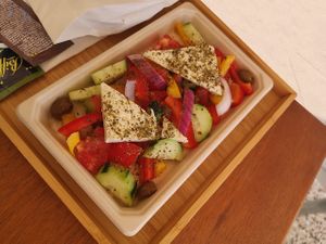 greek salad at Pateka in Camogli