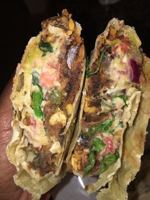 Vegan burritos. at The Alkaline Electric Goddess in Indianapolis