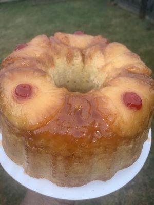 Pineapple Upside Down Bundt Cake   at The Alkaline Electric Goddess in Indianapolis