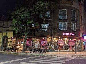 Front of restaurant at VEGAN FOX in Buenos Aires