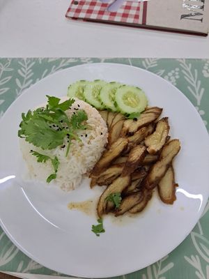 Plant based duck at Vegan Station in Phuket