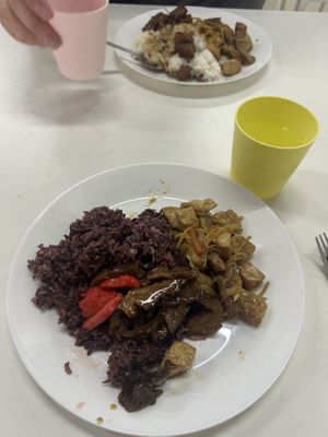 Vegan Duck and Meat with Rice  at Vegan Station in Phuket