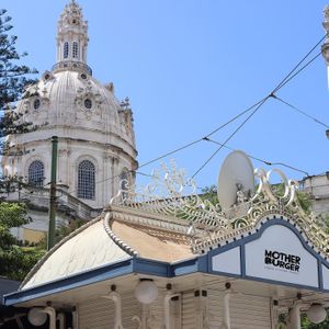 From the outside at Mother Burger - Basílica da Estrela  in Lisbon