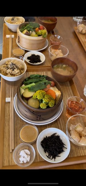 Vegan lunch set menu  at Fumikaden in Matsuyama