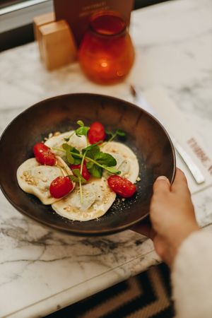 Ravioli (vegan) at Thibeau in Nijmegen