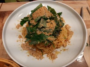 perilla pasta! at Loving Hut - Yeoksam Branch 러빙헛 서울 역삼점 in Seoul