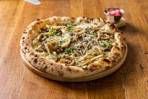 Truffle Mushroom Pizza at Loving Hut - Yeoksam Branch 러빙헛 서울 역삼점 in Seoul