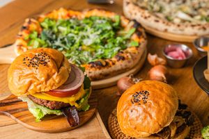 Vegan Burgers & Pizza at Loving Hut - Yeoksam Branch 러빙헛 서울 역삼점 in Seoul
