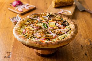 Classic Vegan Pizza at Loving Hut - Yeoksam Branch 러빙헛 서울 역삼점 in Seoul