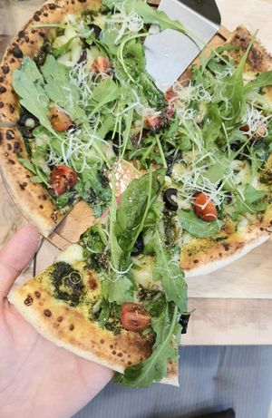Rucola pizza - size of 1 piece #Veganuary at Loving Hut - Yeoksam Branch 러빙헛 서울 역삼점 in Seoul