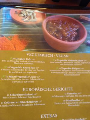 Menu main dishes at Restaurant Breitengrad in Hamburg