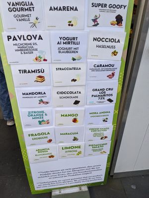 vegan flavours marked in green at The Braze in Frankfurt