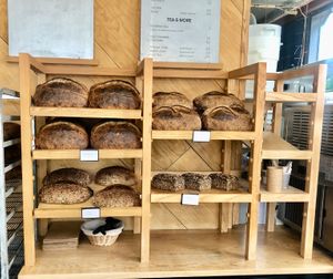 Fresh bread  at Pollen Bakery in Manchester