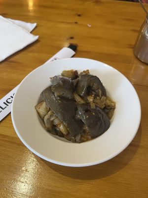 Eggplant with garlic  at Xi'an Foods in The Hague