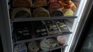 Vegan cheeses selection at Hop & Dope in Milan