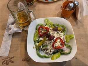 Vegen greek salad  at Trilogia in Rhodes