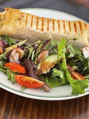 Hummus and roasted vegetables wrap   at In Certo Cafe in Albufeira