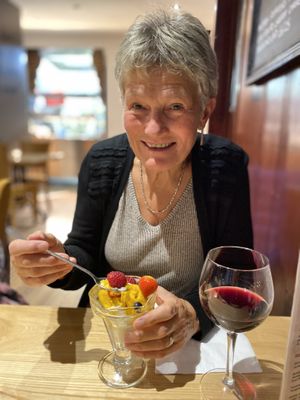 Lovely sorbet with fruit at The Edge in Whitby