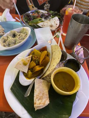 Buddha delight and veggie quesadilla absolute deliciousness at Cosmic Cafe in Dallas