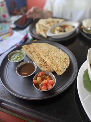 Pappadam with Chutney  at Cosmic Cafe in Dallas