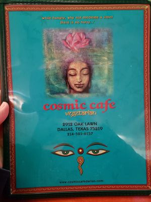 Menu 1/4 at Cosmic Cafe in Dallas