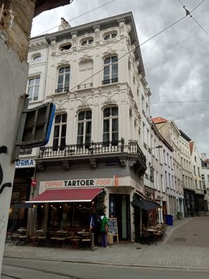 Outside the cafe at Tartoer in Antwerpen