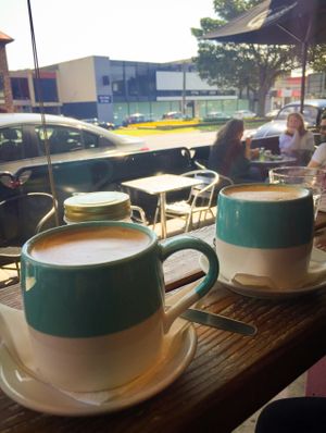 coffee at Aum Shanti Vegetarian Cafe and Gallery in Frankston