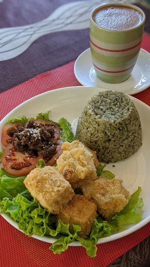 Breakfast Tofu with Rice at Ahs-Wes in Baguio City