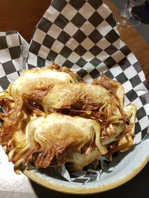 Artichoke chips at Croak's in Roses