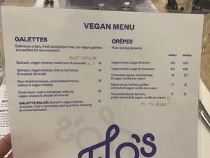 All delicious  at Flo's Crêperie in Noosa Heads