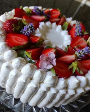 Torta alle fragole at La Pasticceria Vegana in Baronissi