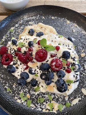 Vegan waffles   at Linka in Budapest