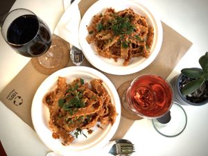 Fettuccine Bolognese vegan or vegetarian  at BUNT Bistro in Cluj-napoca