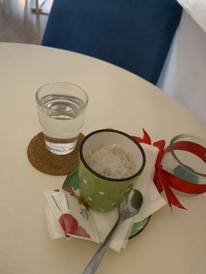 Cappuccino with coconut milk  at BUNT Bistro in Cluj-napoca