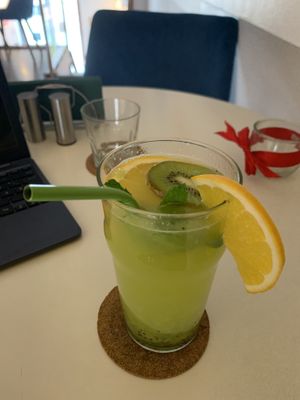 Kiwi-orange Lemonade  at BUNT Bistro in Cluj-napoca