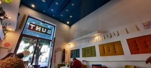 Great interior, colorful, cozy. Loved it here at BUNT Bistro in Cluj-napoca