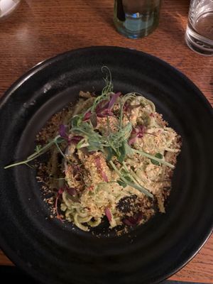 Vegan linguine  at The Peterville Inn in St Agnes