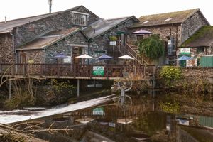 Over looking River Kent at Wilf's Cafe in Staveley