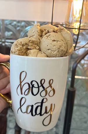 Vegan Coffee Cake made with oak milk. at Country Creamery in Oxford