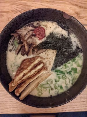 Vegan tonkotsu ramen at Buya Izakaya Ramen in Berlin