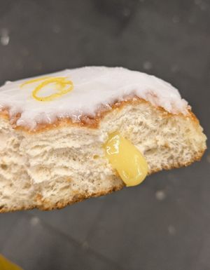 Lemon curd doughnut at Galeta Bakery in North London