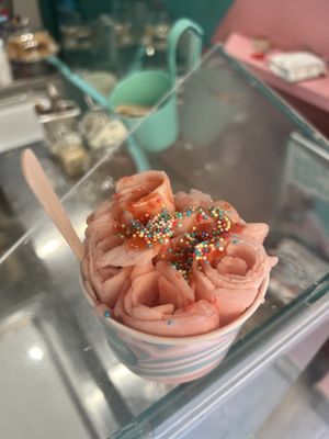 Strawberry rolls  at Roll & Chill in Valletta