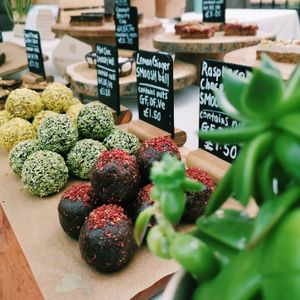 Selection of Smoosh ball flavours on offer at the market at Smoosh in Tynemouth